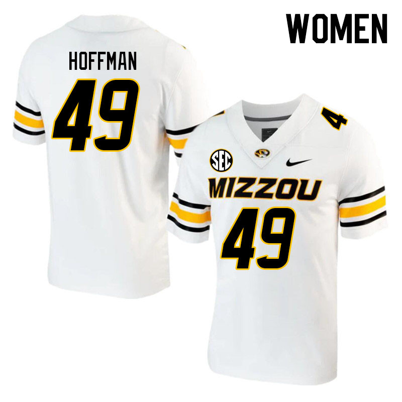 Women #49 Jake Hoffman Missouri Tigers College 2023 Football Stitched Jerseys Sale-White - Click Image to Close